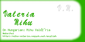 valeria mihu business card